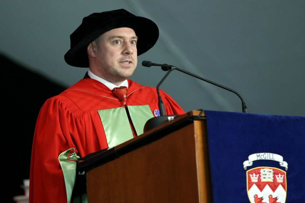 2014 Class Valedictorian Dr. Joshua Vorstenbosch (Photo: Owen Egan)