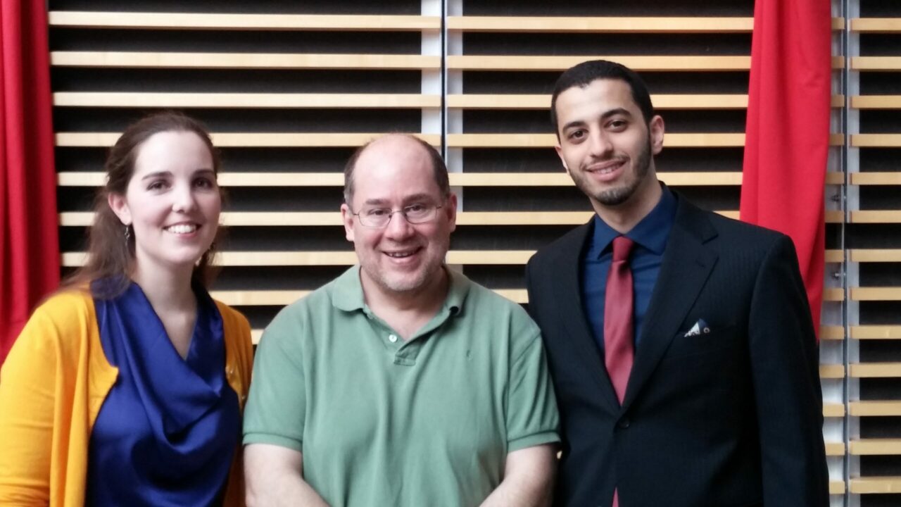 (L-R) Stephanie Kelly, Dr. Terry Hebert, Mohamad Habbal