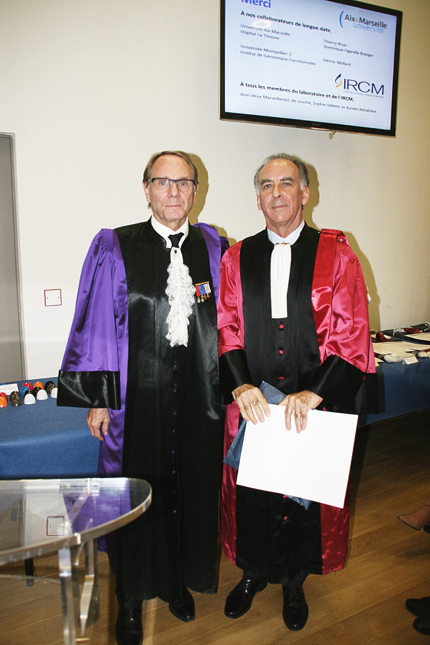 Dr Jacques Drouin (right) is photographed with Dr Yvon Berland