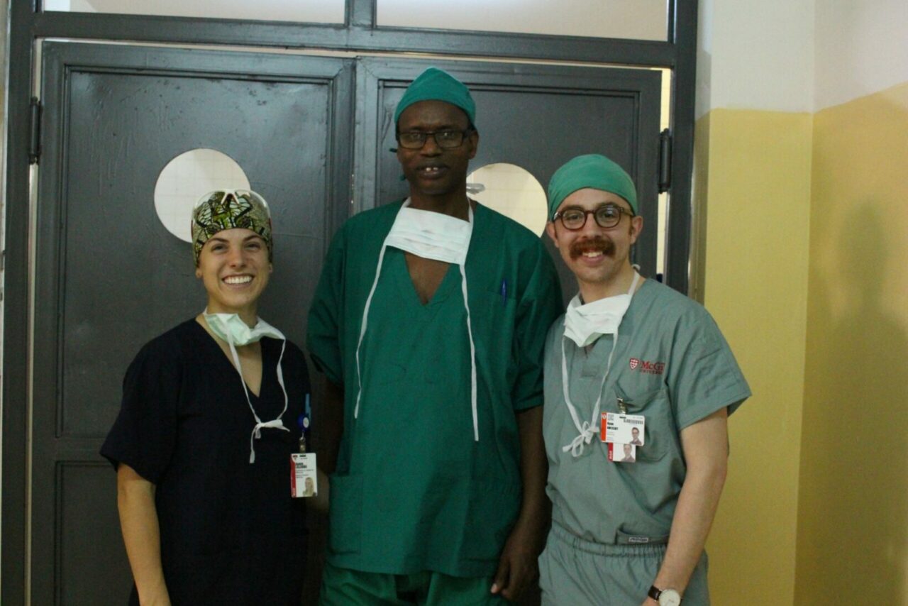 Annie Lalande, Dr. Antoine and Ryan Adessky at the Centre Hospitalier Universitaire Kigali. / Photo courtesy Ryan Adessky