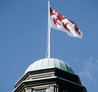 McGill flag on building