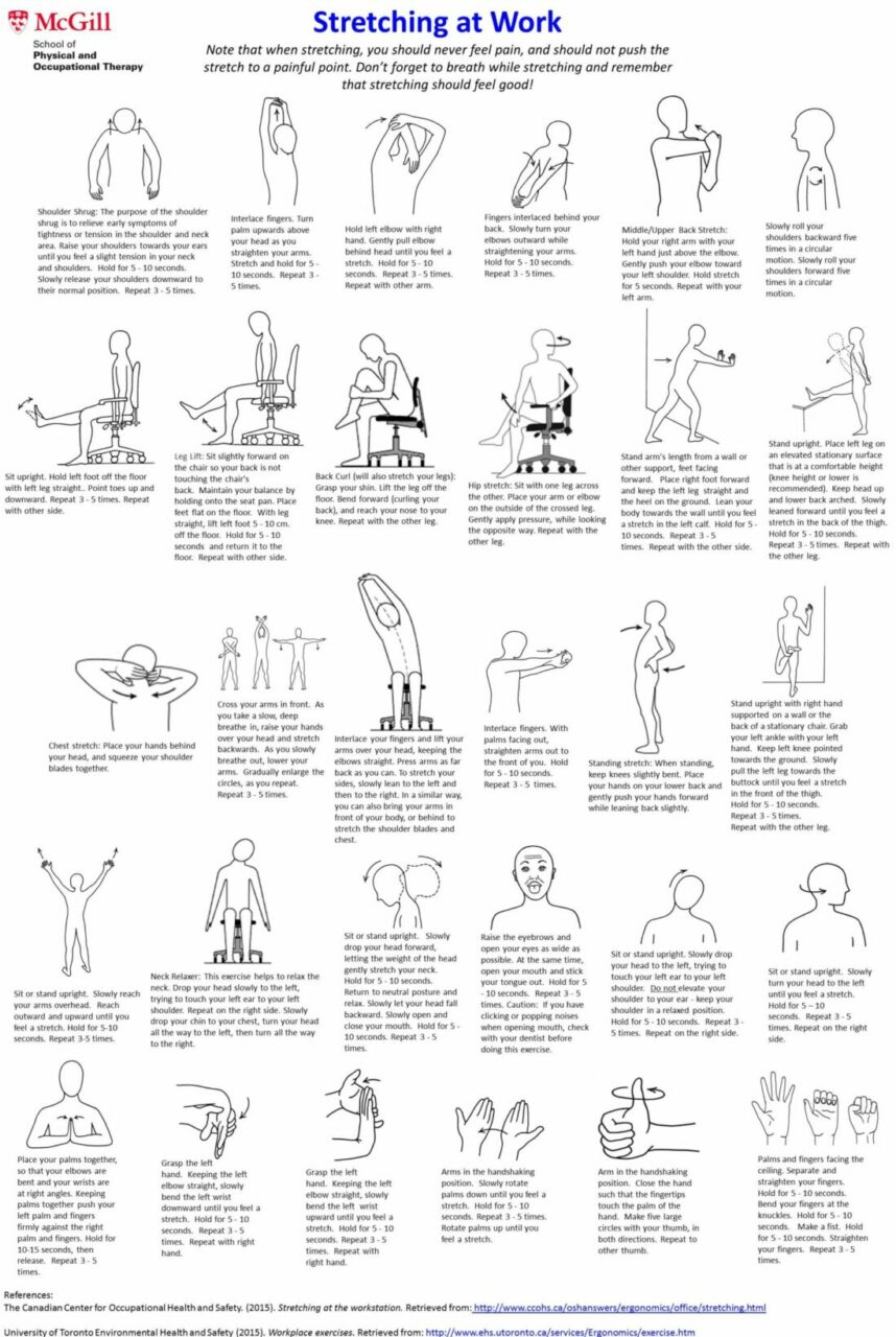 Stretching Poster McGill Disability Management Summer 2015