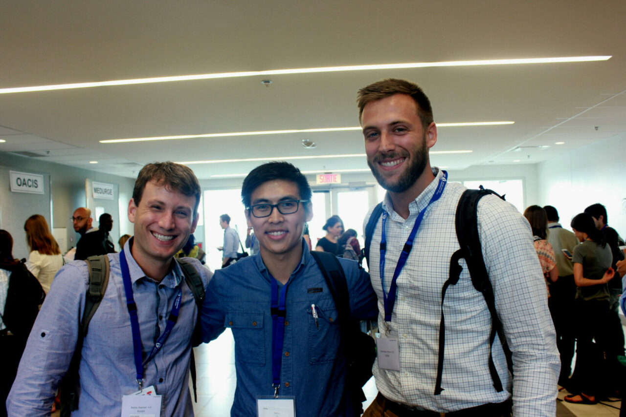 Rafael Rocha, fellow in Cardiac Surgery; Marcel Tomaszewski, Internal Medicine resident; Charles Nhan, Radiology resident.(Photo: Patricia Vasquez, MUHC)