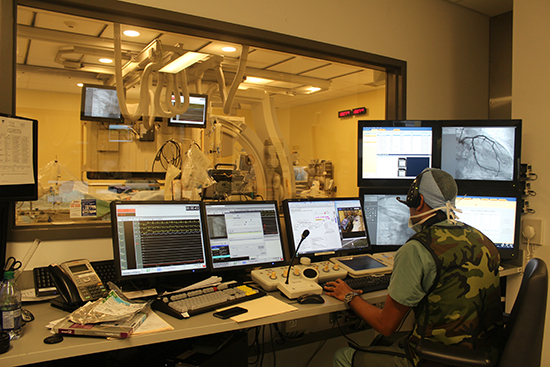 The MUHC Cath Lab, where life-saving cardiac procedures are carried out 24 hours a day, seven days a week. Photo: Gilda Salomone