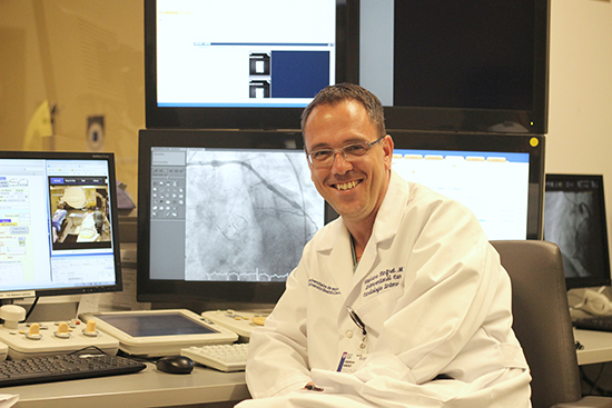 “Two things make the MUHC Cath Lab special: state-of the art equipment and interventional cardiologists who are at the forefront heart disease treatment,” says Dr. Stéphane Rinfret, chief of Interventional Cardiology at the MUHC and associate professor of Medicine at McGill University. Photo: Gilda Salamone