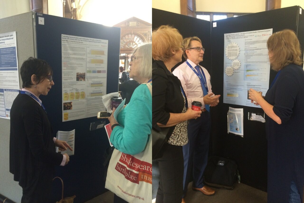OIPE members Cynthia Perlman, MEd, OT(C), (School of Physical & Occupational Therapy) and Mark Daly, RRT, MA (Ed.) (Faculty of Medicine; MUHC) present their posters at the ATBHVIII Conference in Oxford, England.
