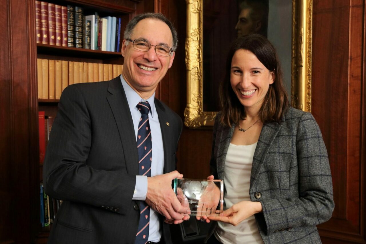 Dr. David Eidelman with Professor Jill Baumgartner (Photo: Owen Egan)