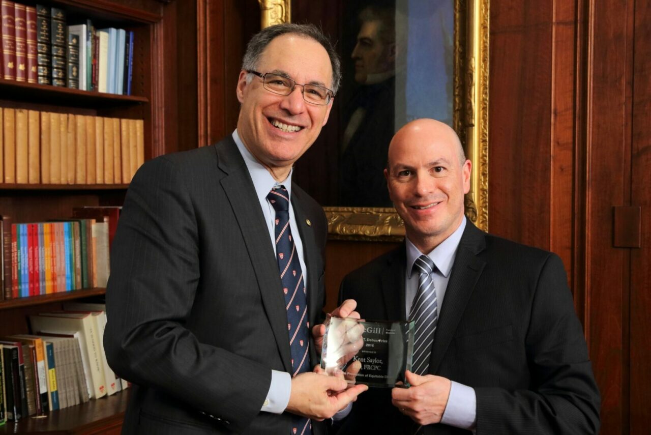 Dr. David Eidelman with Dr. Kent Saylor (Photo: Owen Egan)