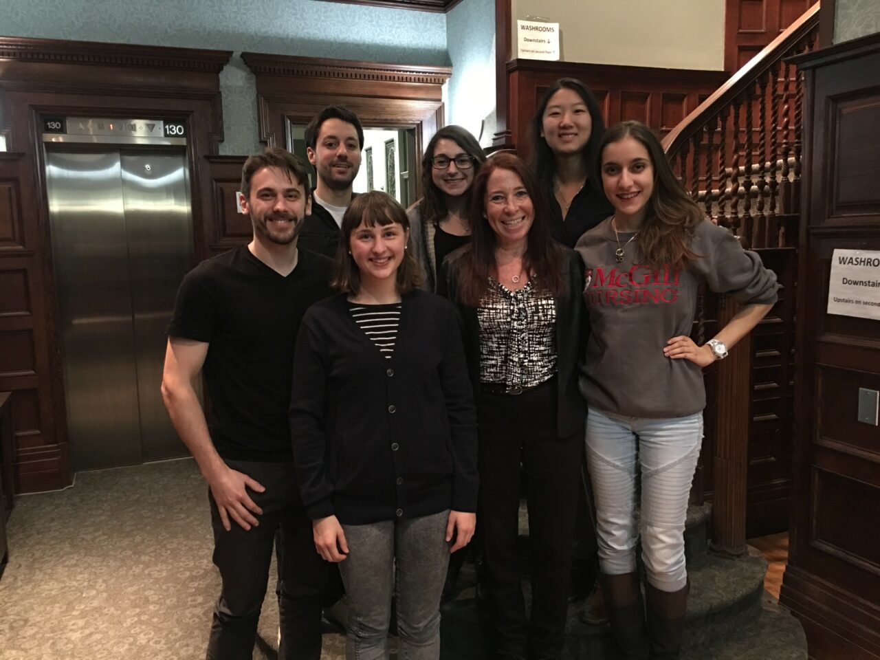 Annette Majnemer (second from right, front row) with several representatives of MASH.