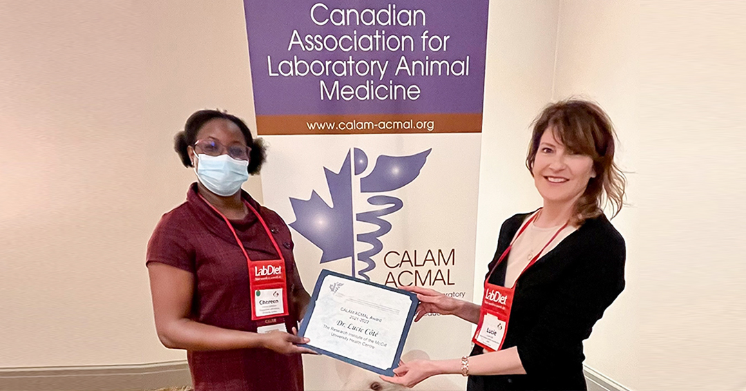 Dr. Lucie Côté honoured by the Canadian Association for Laboratory Animal  Medicine – Health e-News